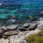 Rocky shore of McKinney Bay  