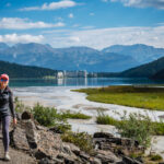 A woman posing for a picture at the Agnes Lake