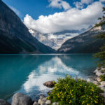 The blue water of Lake Louise