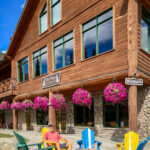 The Pyramid Lake Resort with pink flower decorations