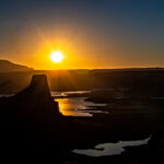 The morning sun at the Glen Canyon National Recreation Area