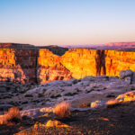 Sun light covering the Glen Canyon National Recreation Area