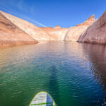 Paddle boarding across Lake Powell