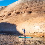 A paddle boarder at Lake Powell