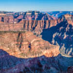 A scenic landscape view of the North Rim of the Grand Canyon