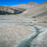 Hiking at the Athabasca Glacier