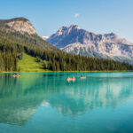 Three boats in Emerald Lake