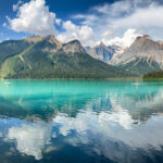 A cloudy sky above the Emerald Lake