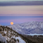 Sun setting over the mountain