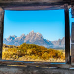 The view inside the J.P. Cunningham Cabin  