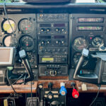 The controls of a plane  