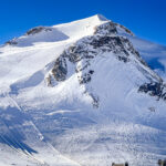 A snowy mountain slope