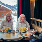 Two women having a meal together  